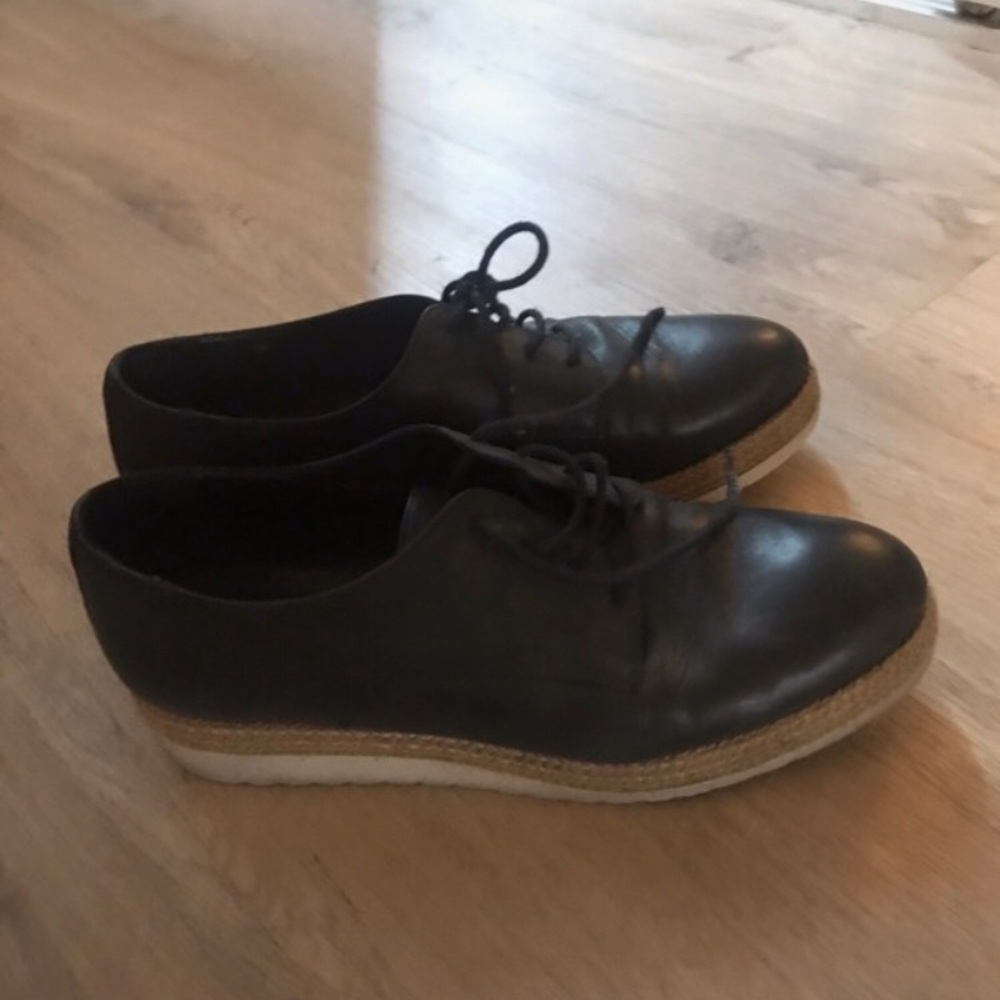 Black Leather Derbies